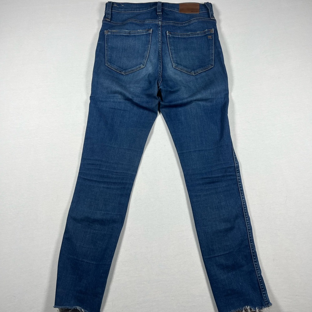 Madewell 10 Inch High Rise Skinny Jeans Raw Hem Button Fly Women Size 25